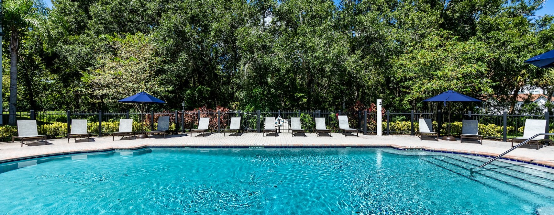 shimmering resort style pool